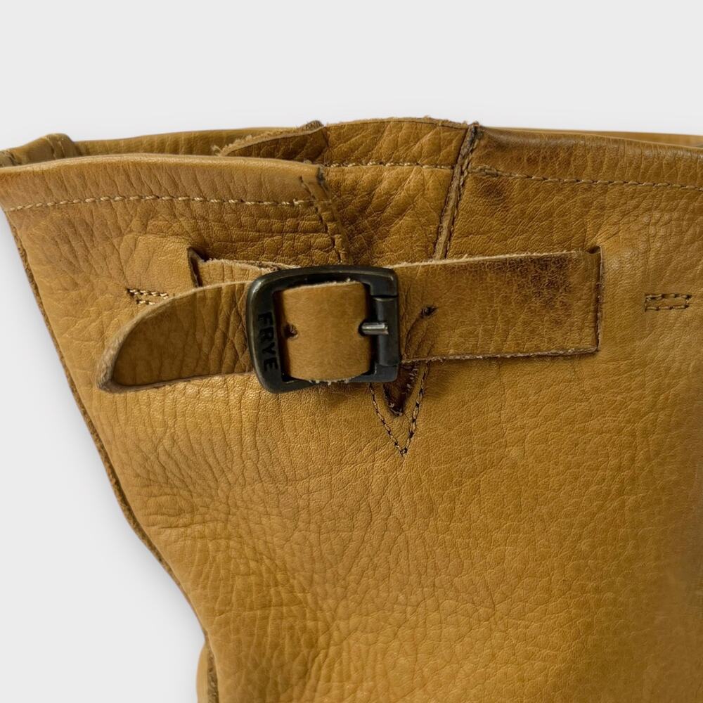 Frye Veronica Slouchy Shortie Leather Biker Moto Boots - Picture 9 of 11